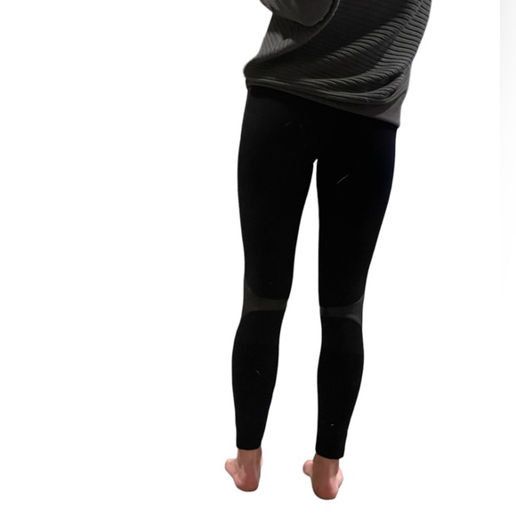 Parasuco Jeans Black Spandex Leggings with Faux Leather Trim | S | - Picture 3 of 8